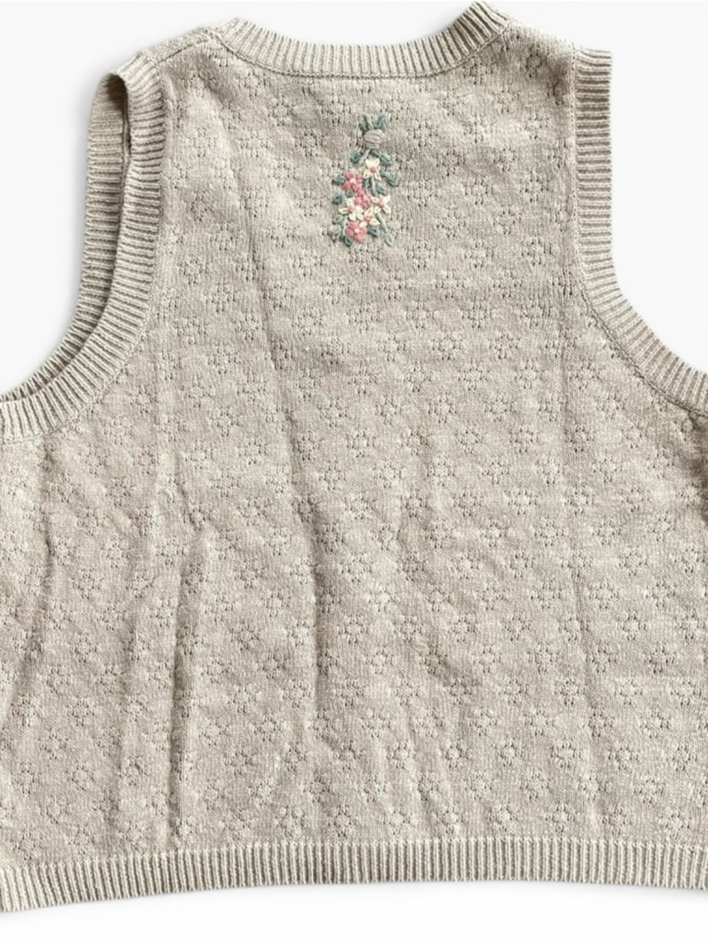 Vintage 2pc Northern Reflections Tan Embroidered Sweater Vest Long Sleeve Shirt - Picture 13 of 13